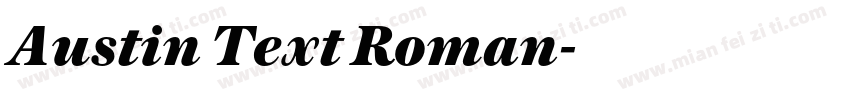 Austin Text Roman字体转换